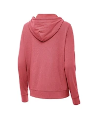 Antigua Women's Heather Crimson Indiana Hoosiers Seeker Full-Zip Hoodie Jacket