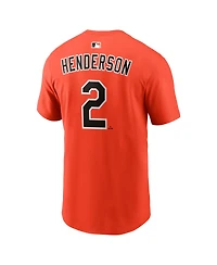 Nike Men's Gunnar Henderson Orange Baltimore Orioles Name Number T-Shirt