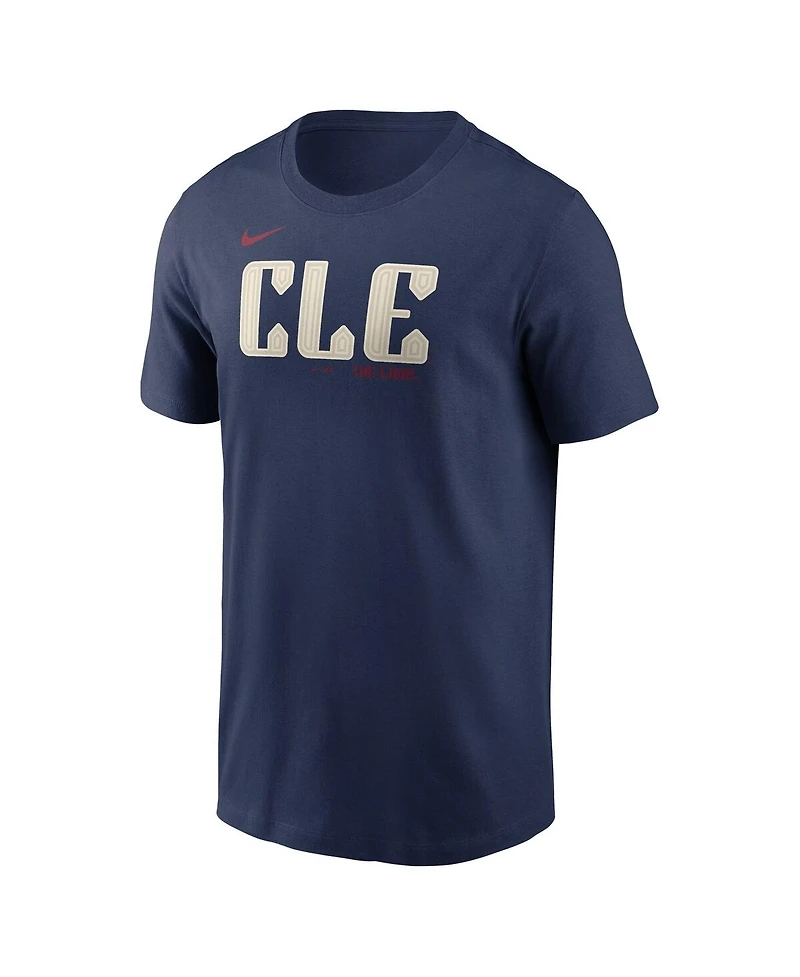 Nike Men's Jose Ramirez Navy Cleveland Guardians City Connect Name Number T-Shirt