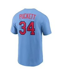 Nike Men's Kirby Puckett Light Blue Minnesota Twins Cooperstown Collection Name Number T-Shirt