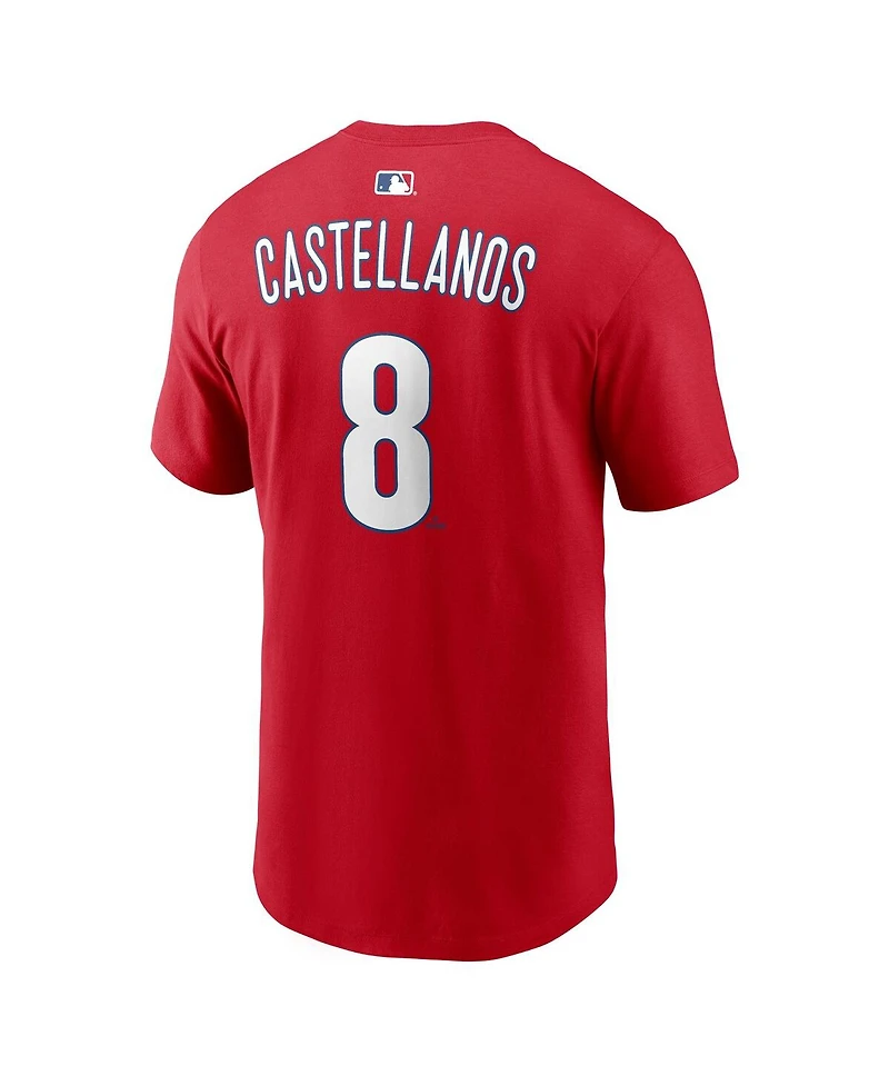Nike Men's Nick Castellanos Red Philadelphia Phillies Name Number T-Shirt