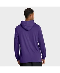 Nike Men's Purple Lsu Tigers Dugout Dri-fit Long Sleeve Hooded T-Shirt
