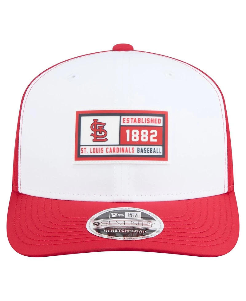 New Era Men's White/Red St. Louis Cardinals Established Patch 9SEVENTY Adjustable Hat