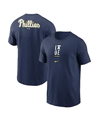 Nike Men's Navy Philadelphia Phillies City Connect 2-Hit T-Shirt
