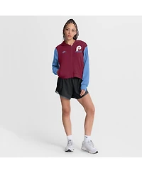 Nike Women's Burgundy/Light Blue Philadelphia Phillies Cooperstown Collection Cropped Full-Zip Hoodie