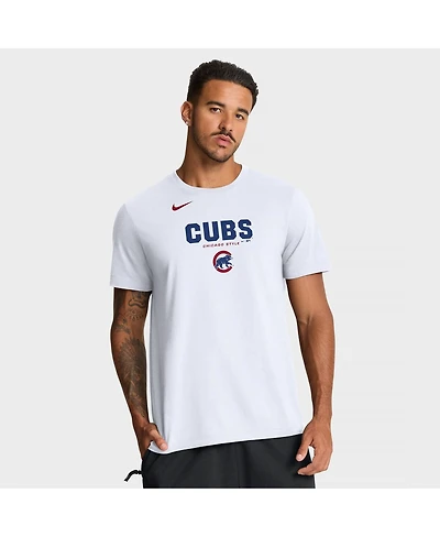 Nike Men's White Chicago Cubs Bold Team Name T-Shirt