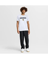 Nike Men's White Milwaukee Brewers Bold Team Name T-Shirt