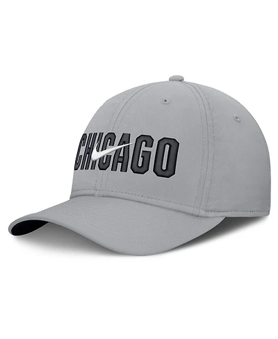 Nike Men's Gray Chicago White Sox Primetime Dri-fit Rise Bozz Flex Hat