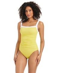 Bleu by Rod Beattie Women's I'm With The Band Square-Neck One-Piece Swimsuit