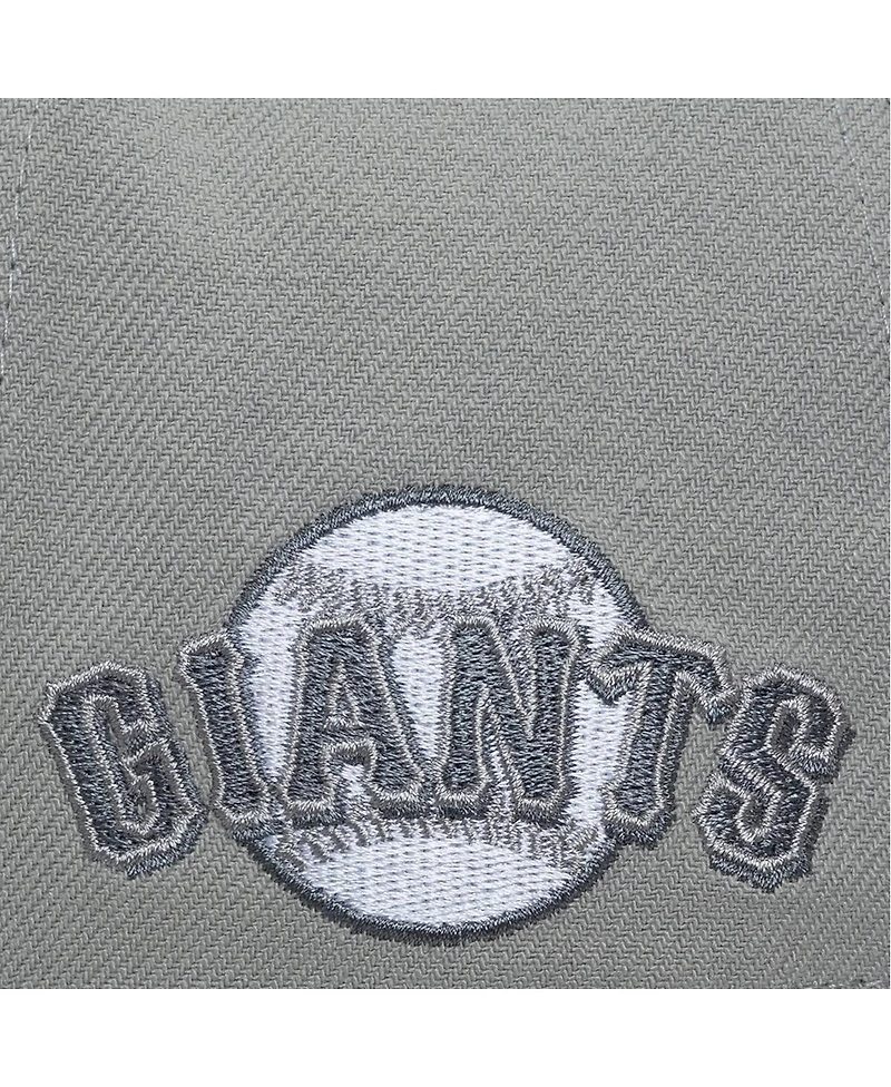 Mitchell & Ness Men's Gray San Francisco Giants Thunderstorm Head Coach Pro-Crown Adjustable Hat