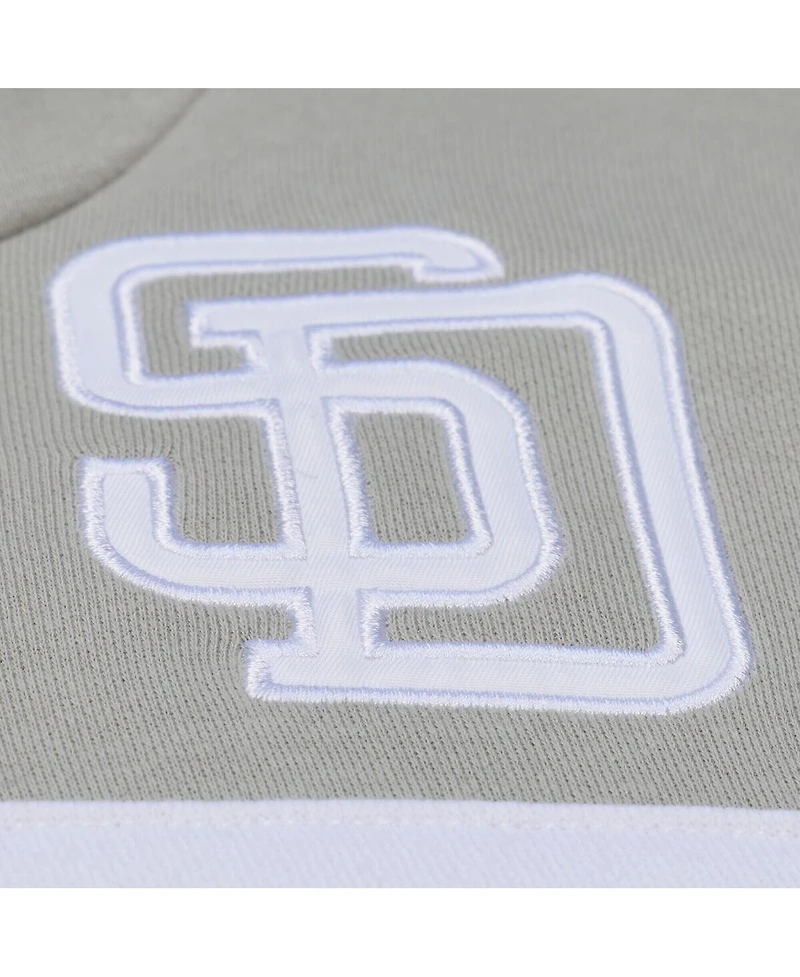 Mitchell & Ness Men's Gray San Diego Padres Cooperstown Collection Thunderstorm Head Coach Hoodie