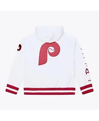 Mitchell & Ness Men's White Philadelphia Phillies Cooperstown Collection Fleece Hoodie