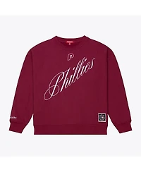 Mitchell & Ness Women's Burgundy Philadelphia Phillies Script Sweatshirt