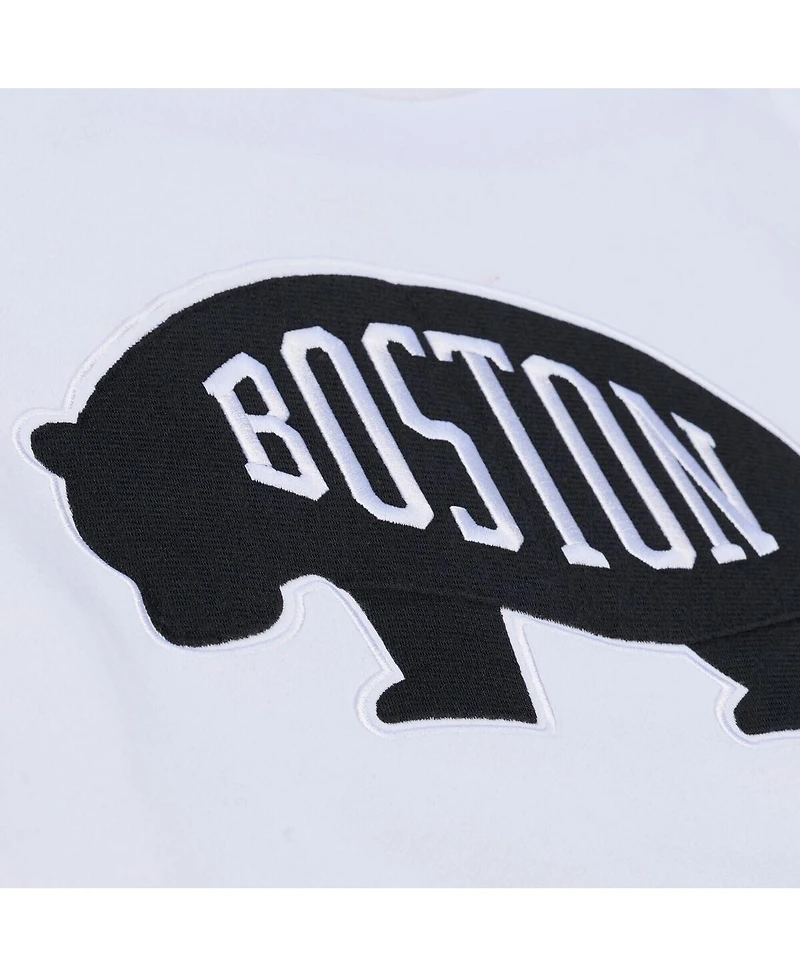 Mitchell & Ness Men's White Boston Bruins Arctic Fleece Hoodie