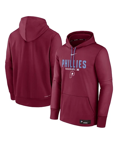 Nike Men's Philadelphia Phillies Authentic Collection Therma-fit Hoodie