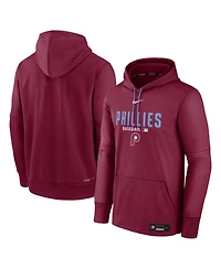 Nike Men's Philadelphia Phillies Authentic Collection Therma-fit Hoodie