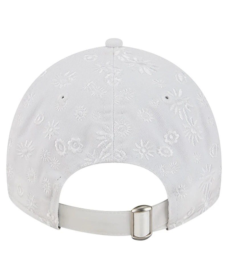 New Era Women's White Texas Rangers Floral Mesh 9TWENTY Adjustable Hat