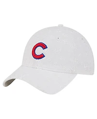 New Era Women's White Chicago Cubs Floral Mesh 9TWENTY Adjustable Hat