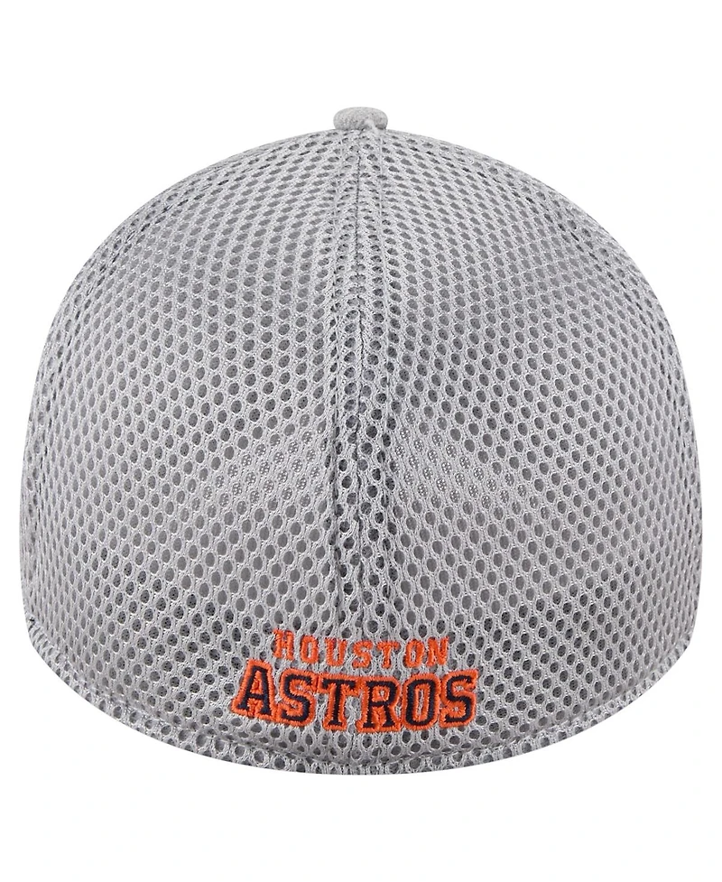 New Era Men's Gray Houston Astros Visor Paint Splatter 39THIRTY Flex Hat