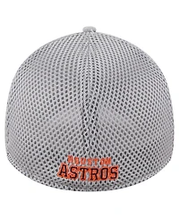 New Era Men's Gray Houston Astros Visor Paint Splatter 39THIRTY Flex Hat