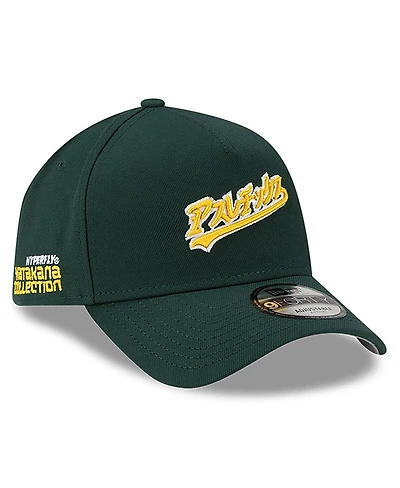New Era X Hyperfly Men's Green Oakland Athletics A-Frame 9FORTY Adjustable Hat