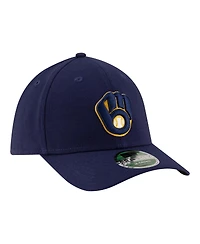 New Era Men's Navy Milwaukee Brewers Player Replica 39THIRTY M-Crown Flex Hat