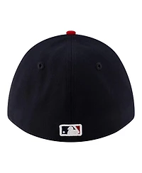 New Era Men's Navy Cleveland Guardians Player Replica 39THIRTY M-Crown Flex Hat