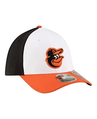 New Era Men's White/Orange Baltimore Orioles Player Replica 39THIRTY M-Crown Flex Hat