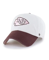 '47 Brand Men's and Women's Stone/Burgundy Kansas City Chiefs Love Letter Clean Up Adjustable Hat