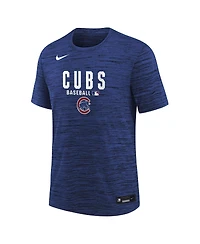Nike Big Boys and Girls Royal Chicago Cubs Authentic Collection Velocity Dri-fit T-Shirt