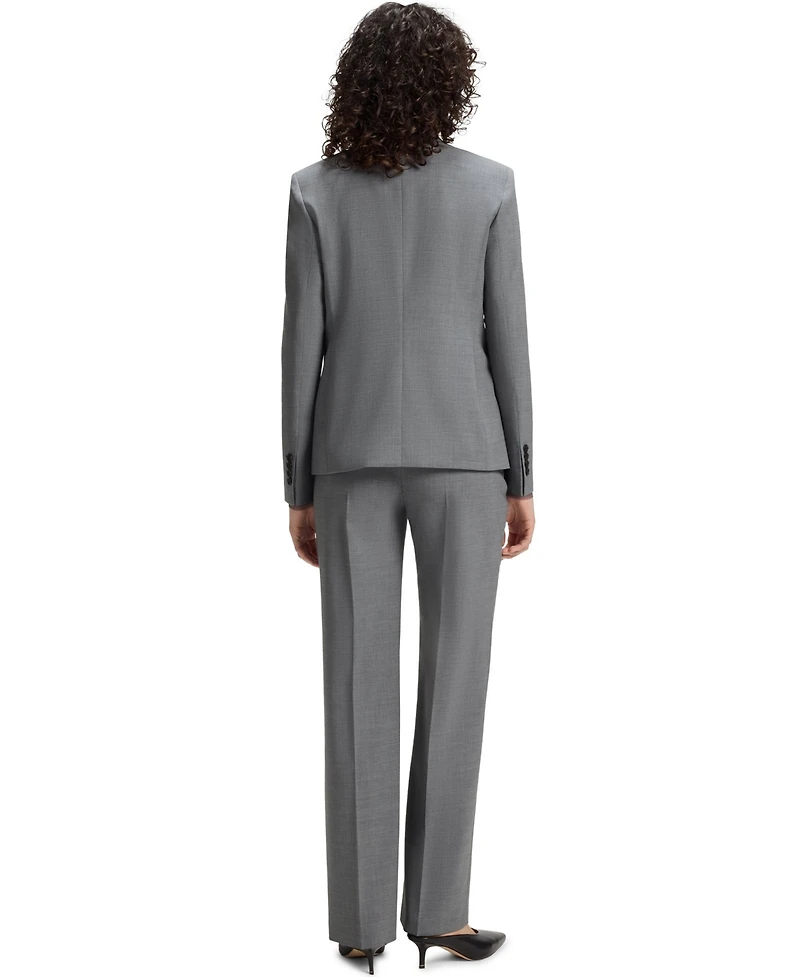 Boss by Hugo Women's Melange Virgin Wool Double-Breasted Blazer