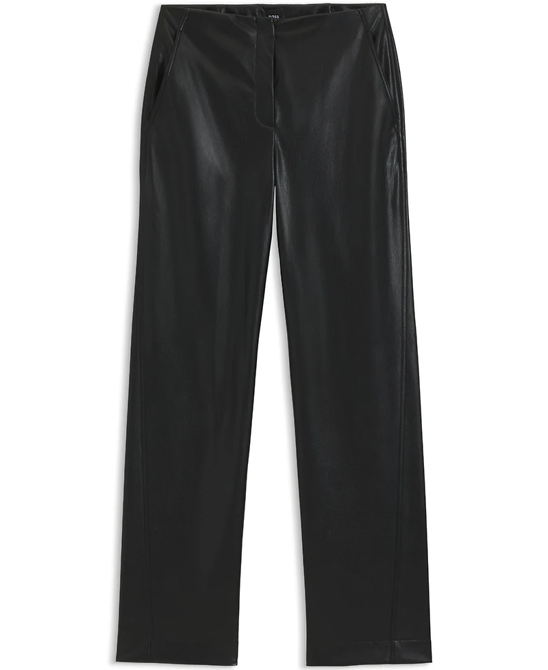 Boss by Hugo Women's Faux Leather Straight-Leg Pants