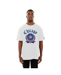 New Era Men's White Chicago Cubs Fleur Domestic T-Shirt