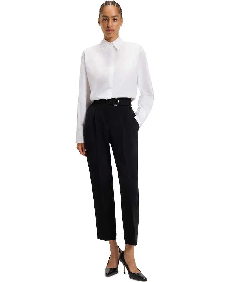 Boss by Hugo Boss Women's Cotton Relaxed-Fit Blouse