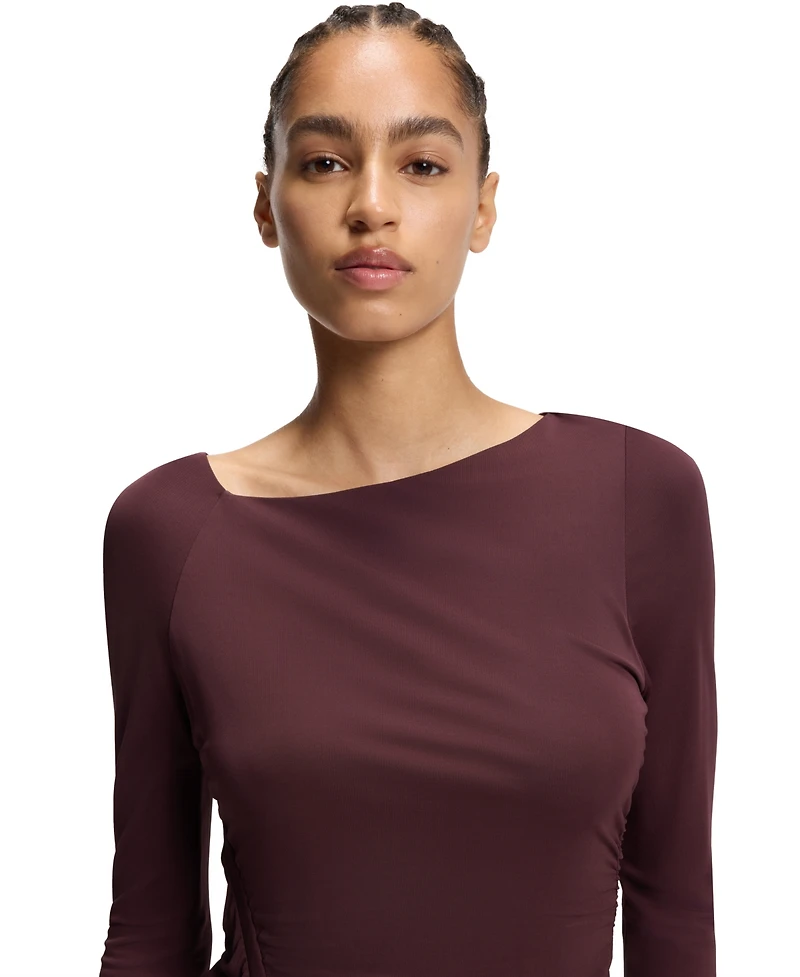 Boss by Hugo Women's Matte Jersey Gathered Detail Dress