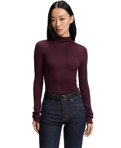 Boss by Hugo Women's Merino Wool Mock-Neck Sweater