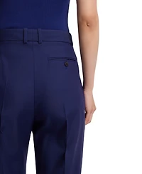 Boss by Hugo Women's Virgin-Wool Twill Flared-Leg Pants