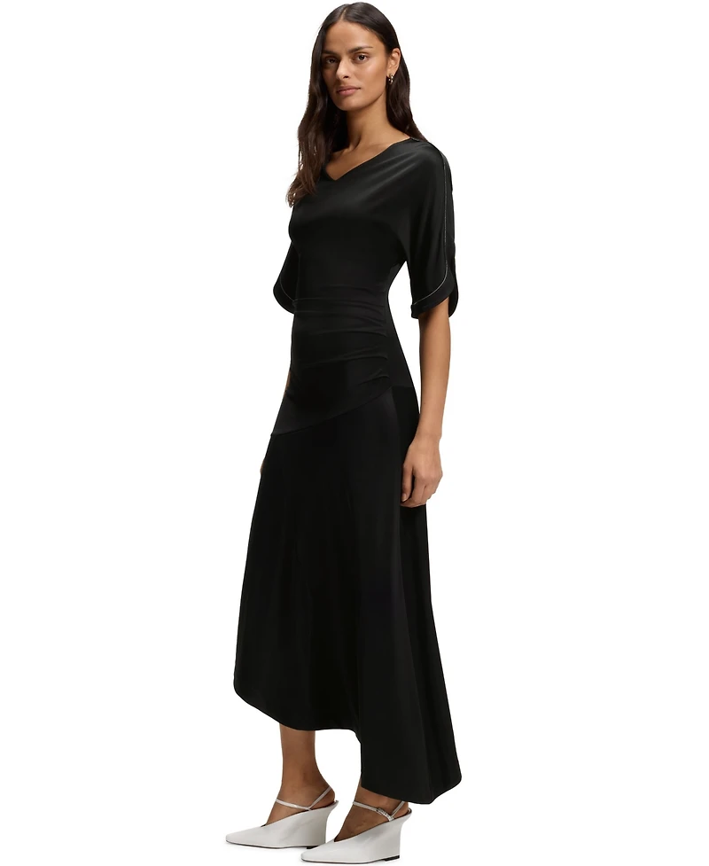 Boss by Hugo Women's Slit Sleeves Jersey Dress