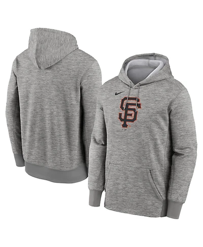 Nike Men's Heather Gray San Francisco Giants Primary Logo Therma Hoodie