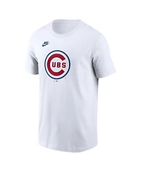 Nike Men's White Chicago Cubs Cooperstown Collection Logo T-Shirt