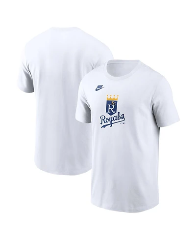 Nike Men's White Kansas City Royals Cooperstown Collection Logo T-Shirt