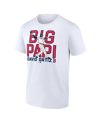 Fanatics Men's David Ortiz White Boston Red Sox Cooperstown Collection Player T-Shirt