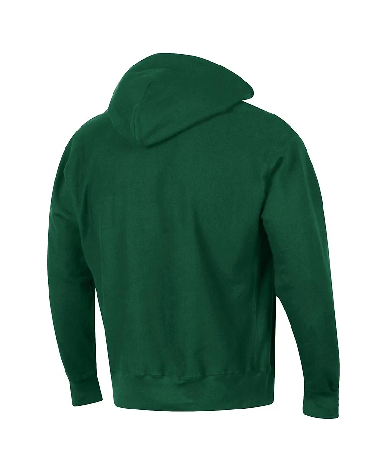 Champion Men's Green Athletics Reverse Weave Chenille Hoodie