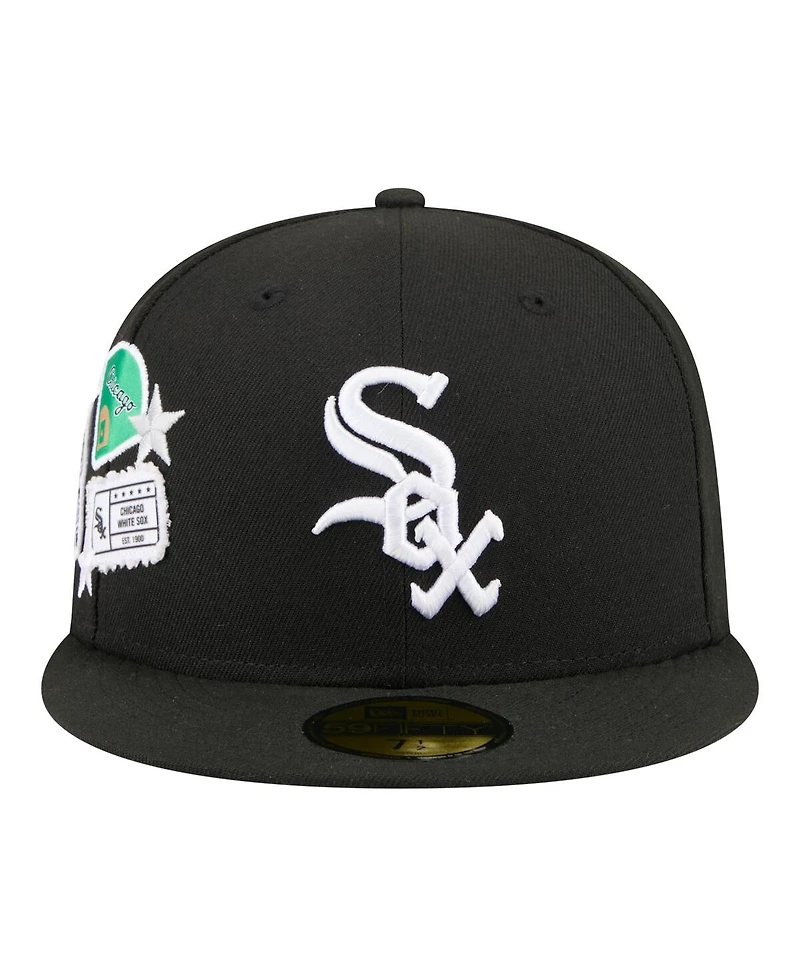 New Era Men's Black Chicago White Sox City Patch 59FIFTY Fitted Hat