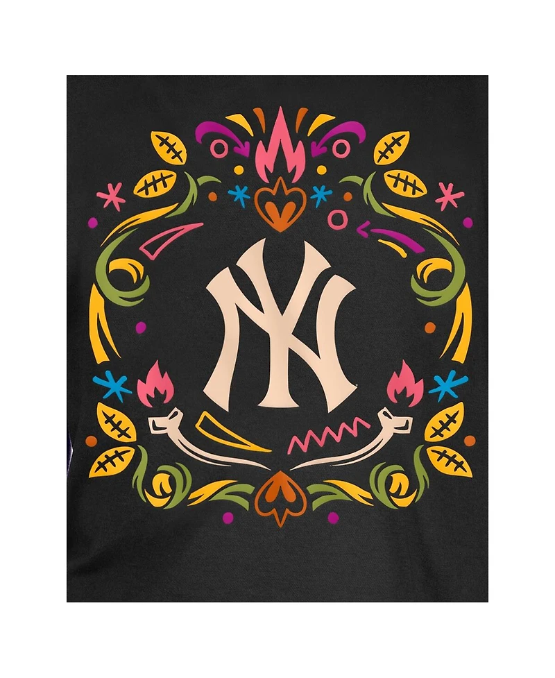 New Era Big Boys and Girls Black York Yankees Dia De Los Muertos T-Shirt