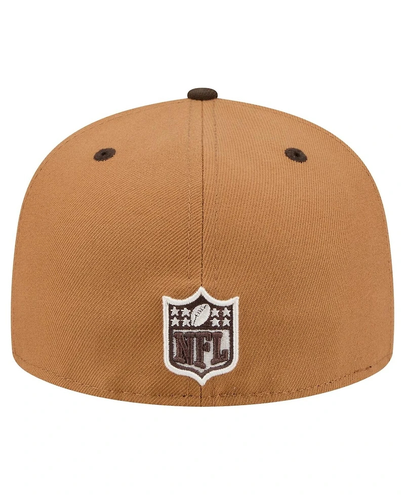 New Era Men's Light Brown/Dark Brown Detroit Lions Two-Tone Walnut 59FIFTY Fitted Hat