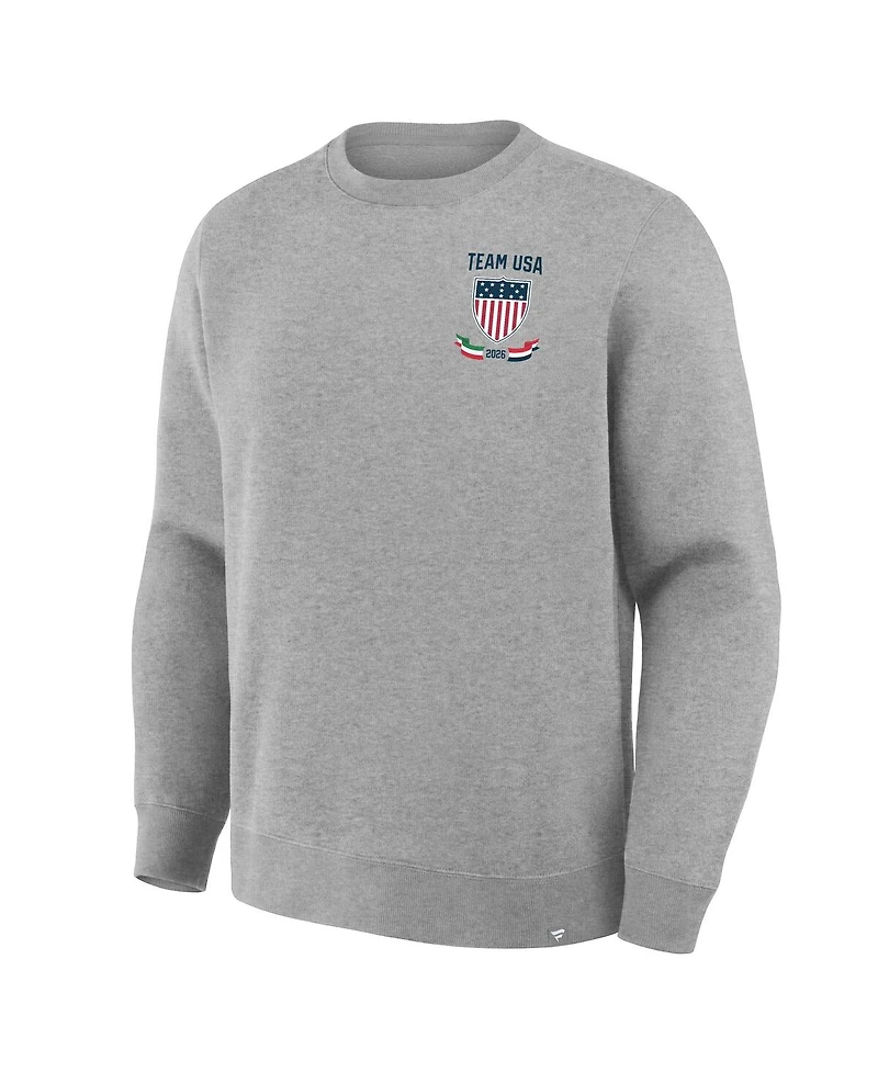 Fanatics Men's Heather Gray Team Usa Milano Cortina 2026 Winter Olympics Skiing Sweatshirt