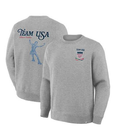 Fanatics Men's Heather Gray Team Usa Milano Cortina 2026 Winter Olympics Figure Skating Sweatshirt