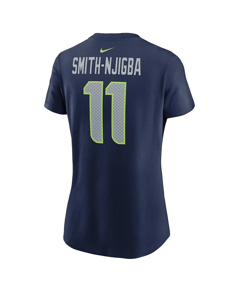 Nike Women's Jaxon Smith-Njigba College Navy Seattle Seahawks Super Bowl Lx Patch Name Number T-Shirt