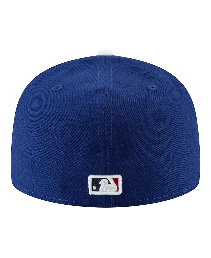 New Era Men's Royal Los Angeles Dodgers Back-to-Back Champions Diamond Side Patch 59FIFTY Fitted Hat